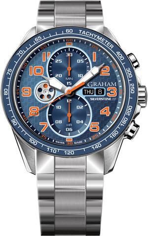 GRAHAM LONDON 2STEA.U04A.A26F Silverstone RS Racing Orange Blue Bracelet replica watch